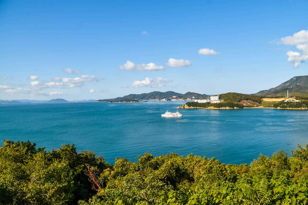 ocean view of shikoku island, japan