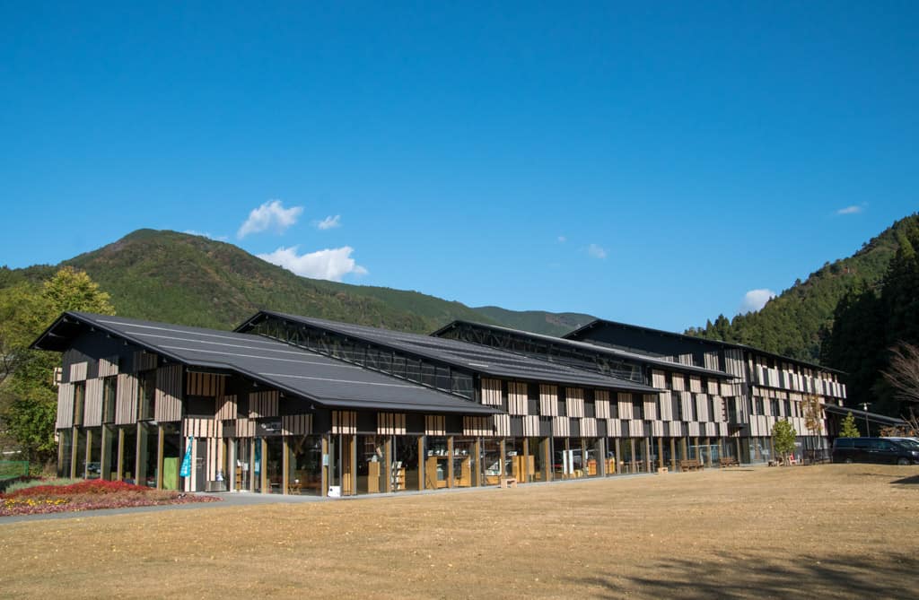 Yururi architecture design by Kengo Kuma in Yusuhara Town, Shikoku.