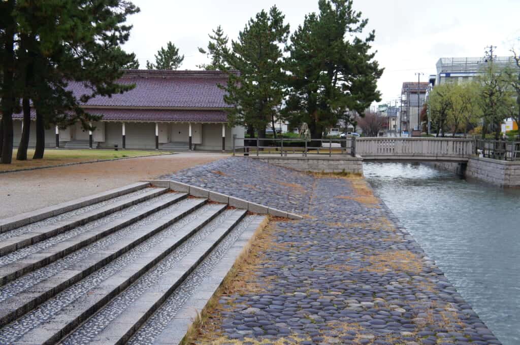 Niigata, Japan port district and architecture