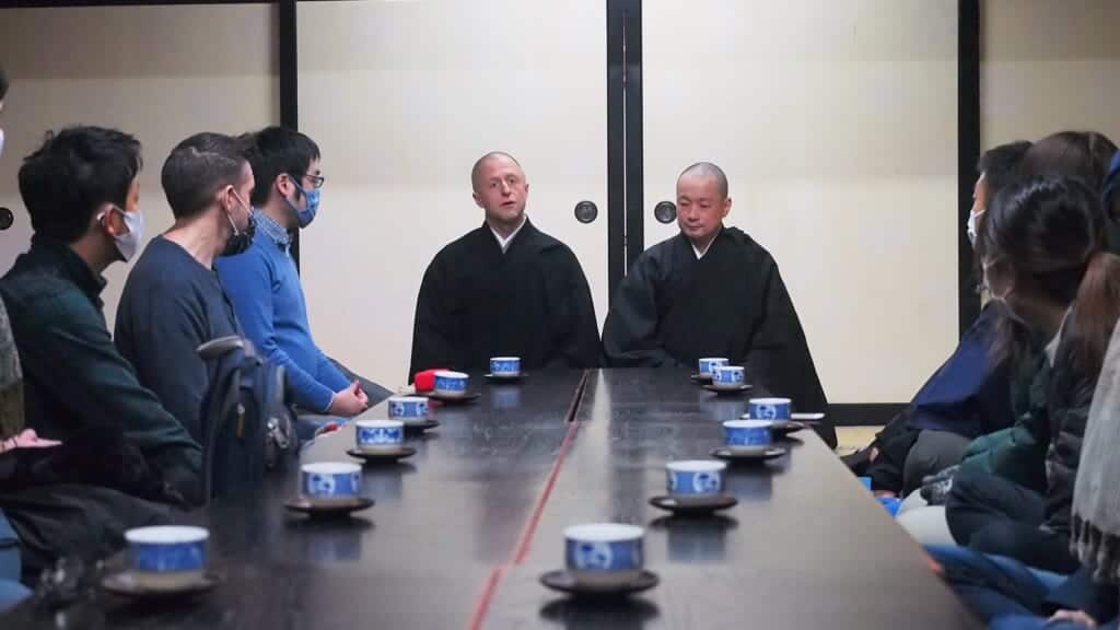 Daieiji Zen Buddhist monks talk about zazen in their temple