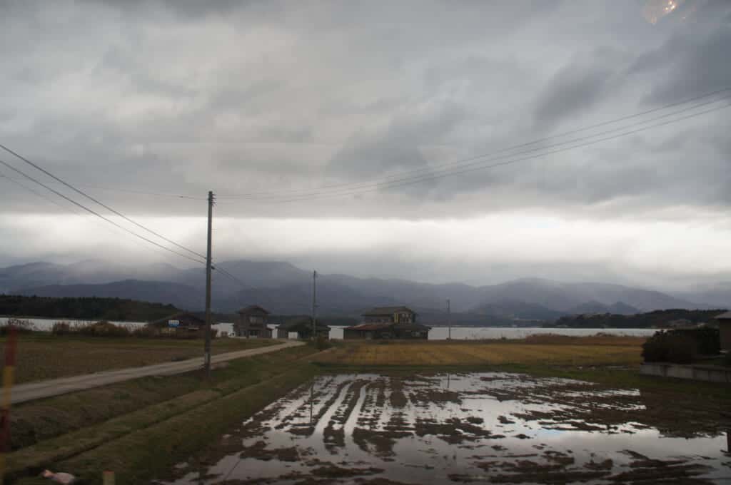 Sado Islands rice and homes