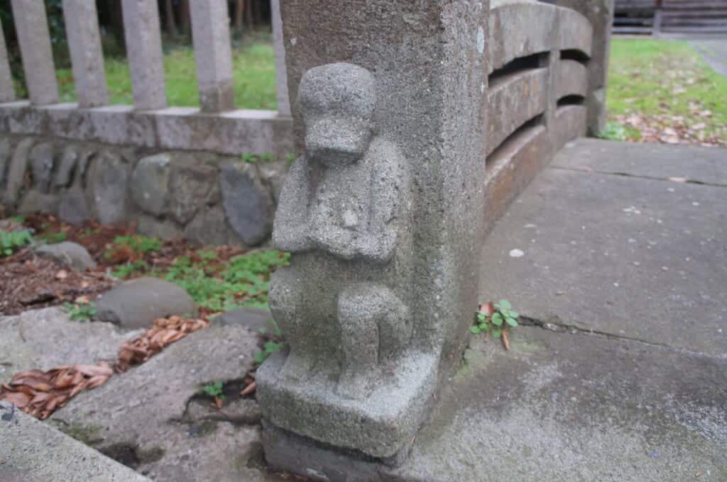 Sado Island Sanno Shrine Monkey Statue