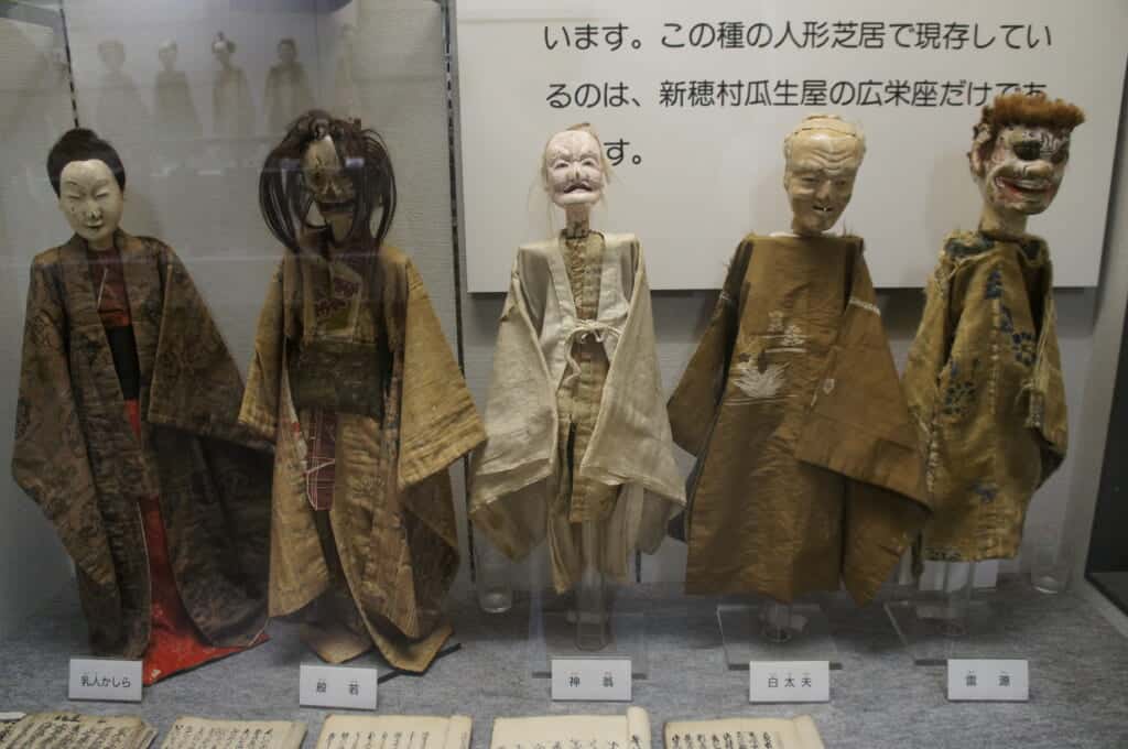 Sado Island Japanese dolls in a museum