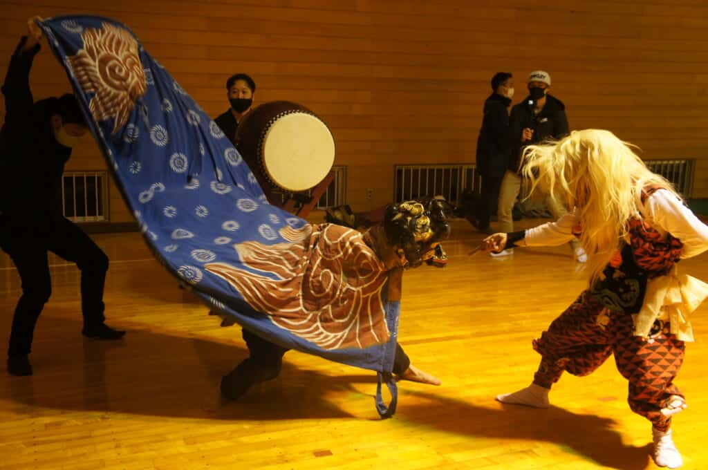 Sado Island traditional Japanese drumming and dancing demonstration