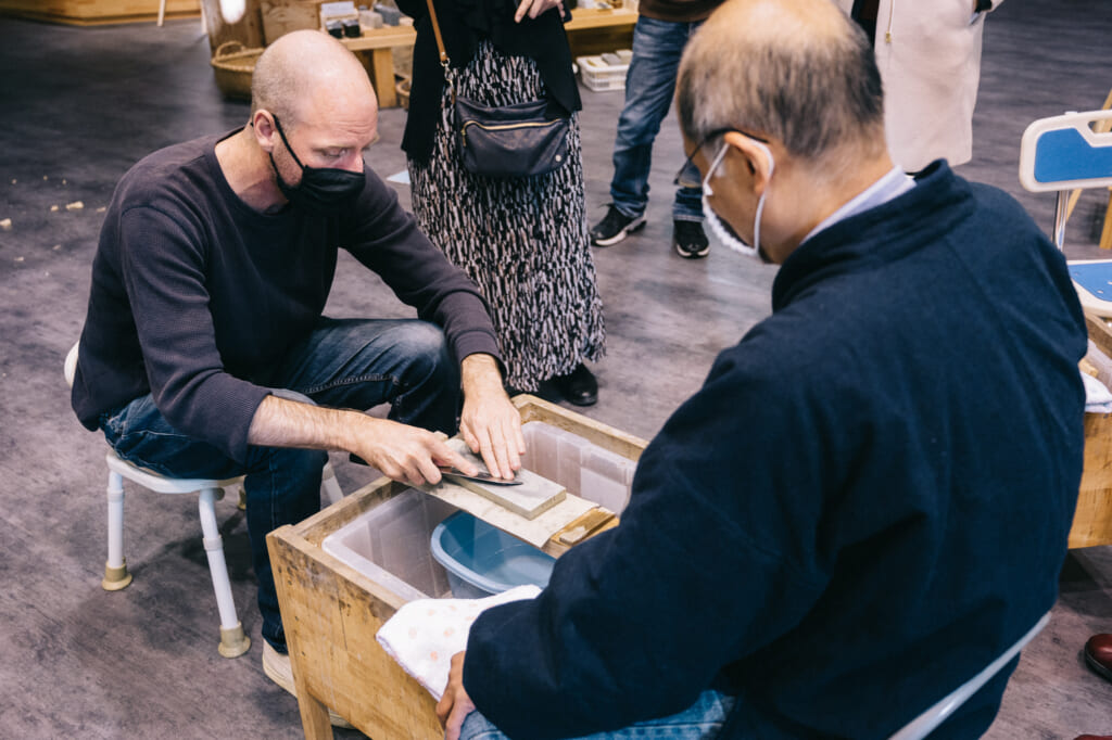 learning to sharpen a knife from a master in kyoto