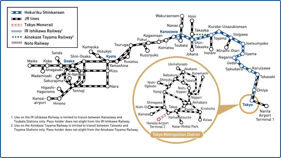 Hokuriku arch pass map