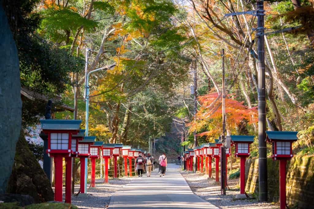 Omotesando trail at Mount Takao near Tokyo