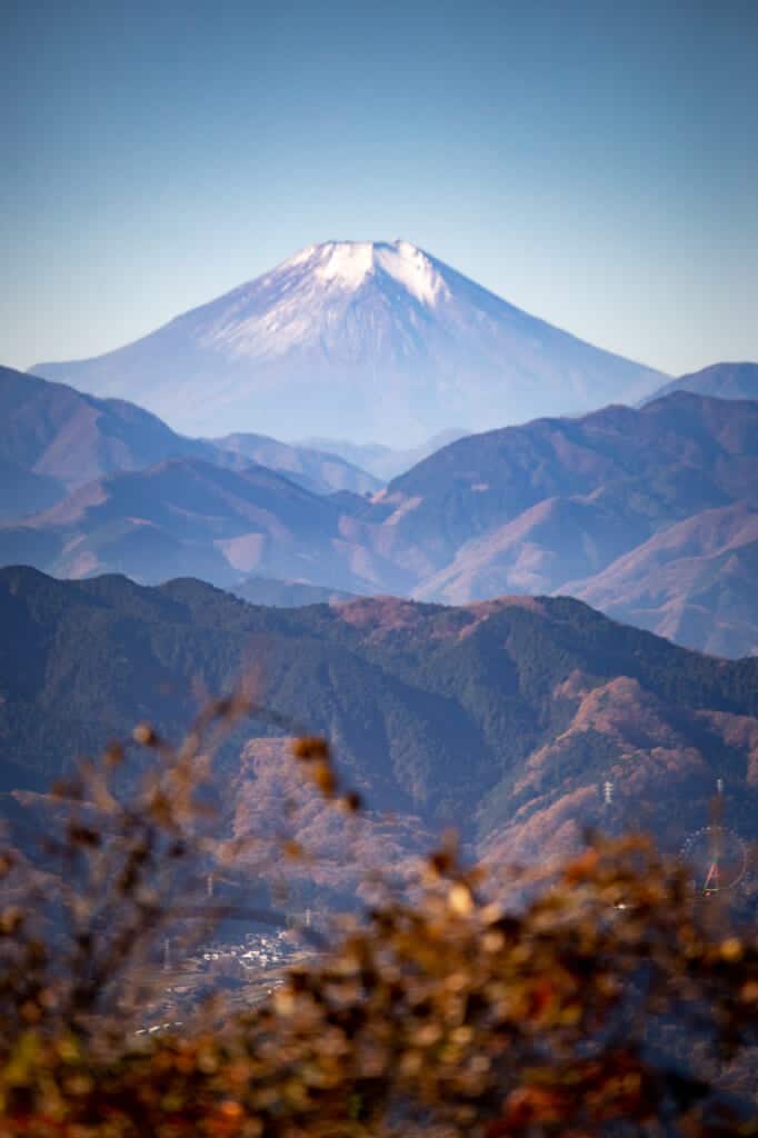 View of Mount Fuji from Mount Takao