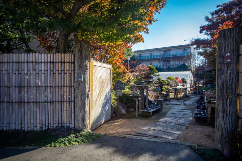 A Bonsai garden's entrance at Omiya Bonsai Village