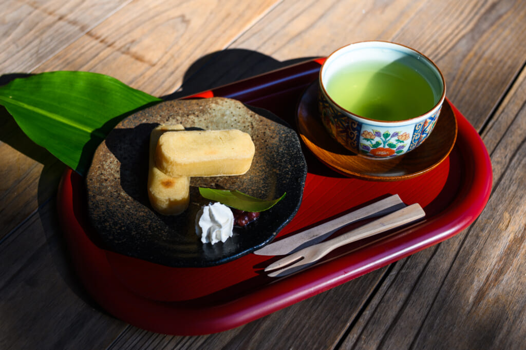 japanese sweets and green tea