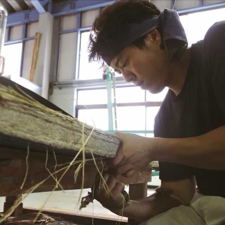 Kuboki Tatami crafts person making unique Japanese tatami items