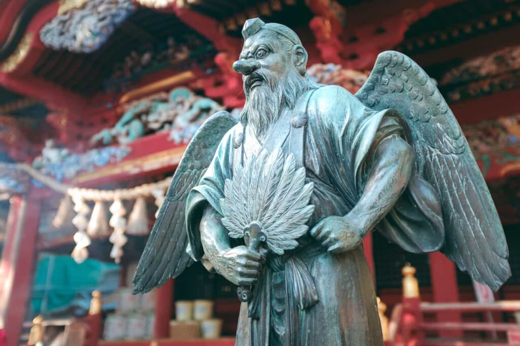 A Tengu statue in Mount Takao near Tokyo