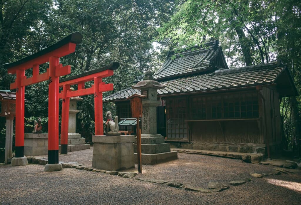 Torii at the entrance of a shrine in Nara prefecture