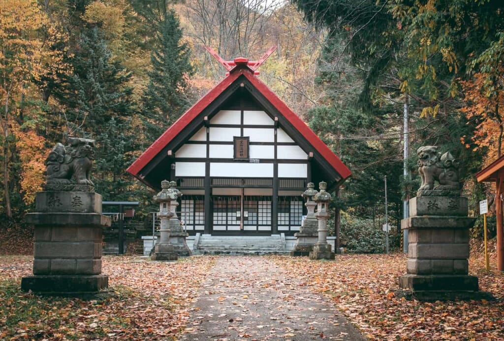 Japanese shrine structure in Hokkaido