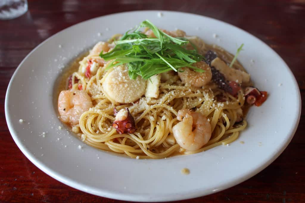 Pescatore seafood meal in shirahama restaurant in Japan