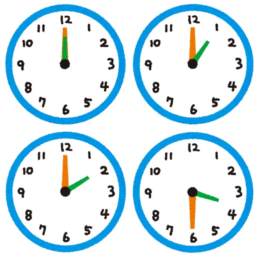 illustration of clocks