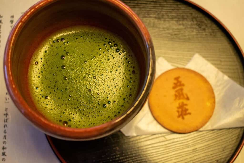 Japanese matcha green tea