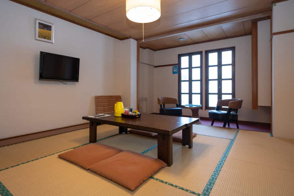 japanese tatami room at motoyashiki