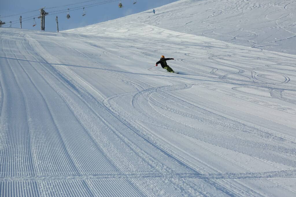 skier at Happo One Ski resort in Nagano