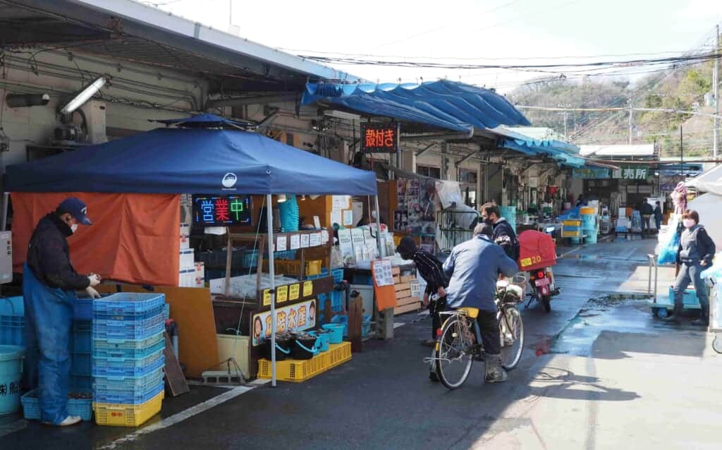 Sakoshi Port, a Japanese fish market in Japan