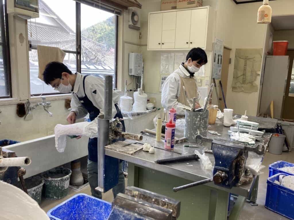 making Japanese prosthetics in workshop in Japan