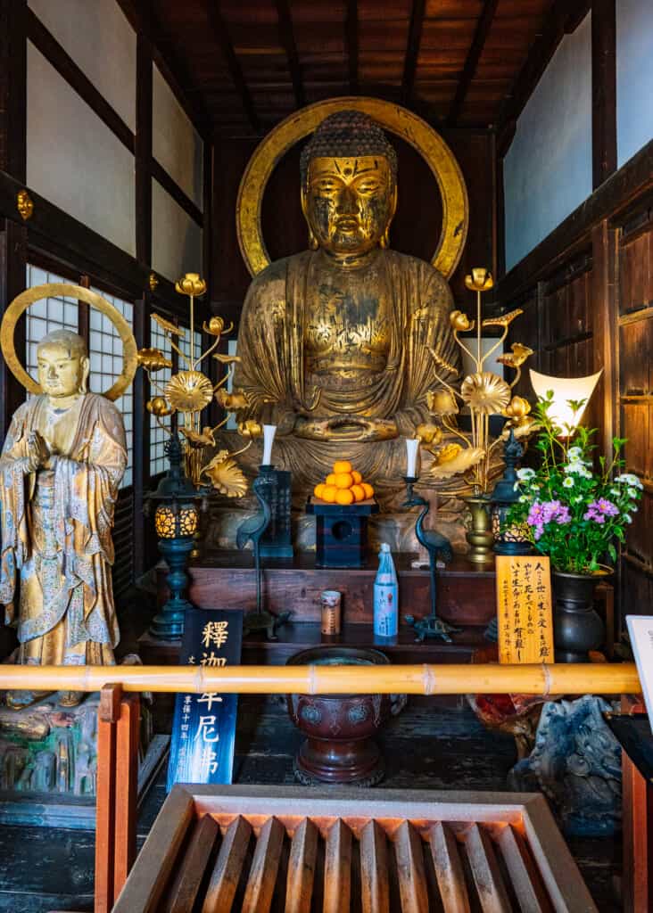golden buddha statue at ryotanji temple hamamatsu