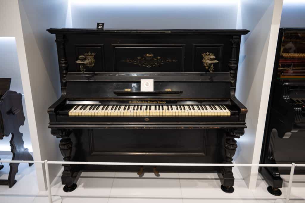 historic player piano at yamaha