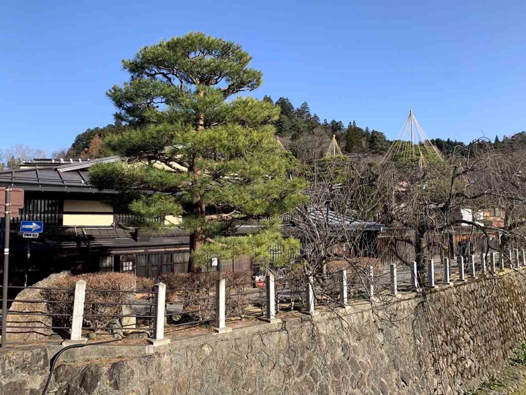 Traditional Japanese houses in a Satoyama mountain village in Hida Takayama, Japan