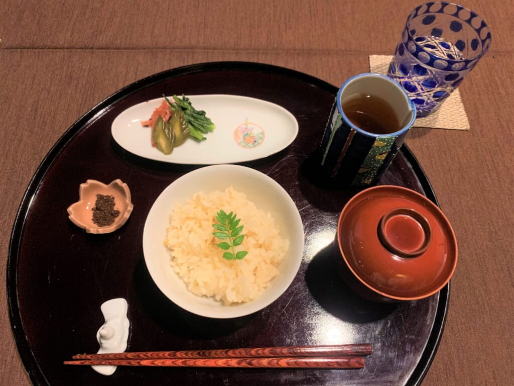 delicate dishes of a traditional Japanese meal