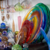 colorful glassware made of ryukyu glass, Okinawa, Japan