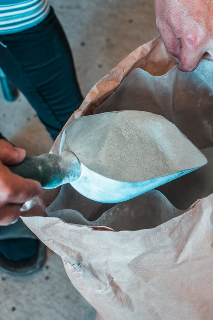 raw material used for okinawan glass in Japan