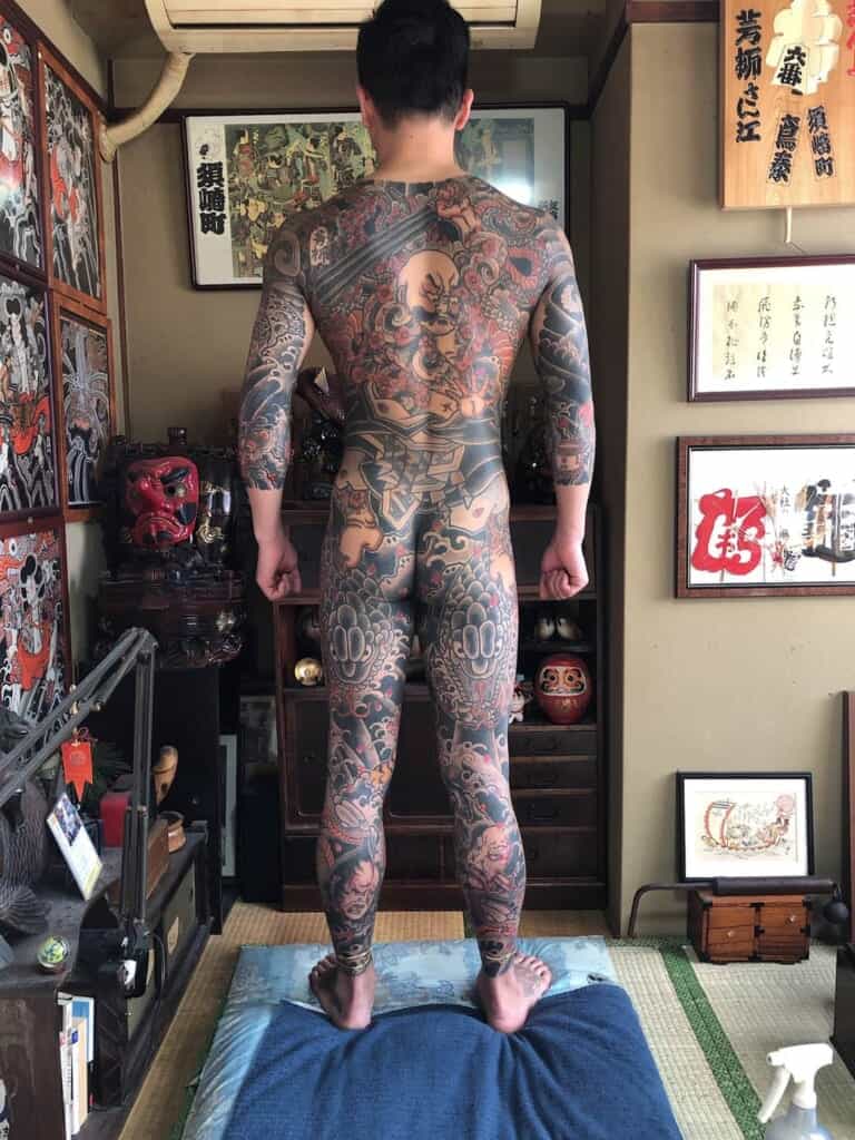 full back and body tattoo in Japan