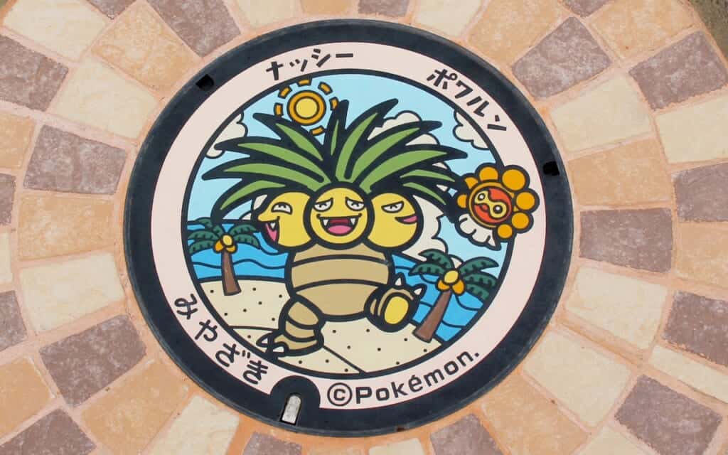 PokeFuta - Pokemon Manhole cover in Miyazaki