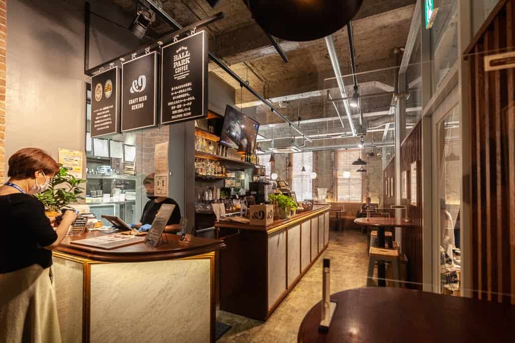 interior of cafe in Japan