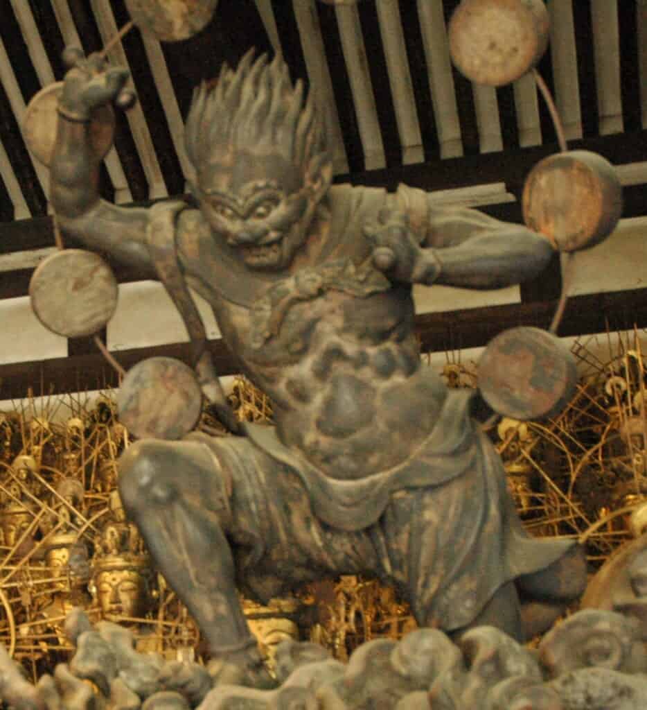 Statue of Raijin at Sanjusangendo