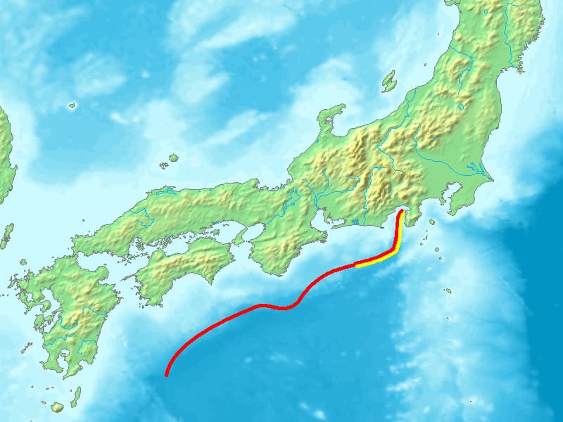 The Nankai Trough in Japan