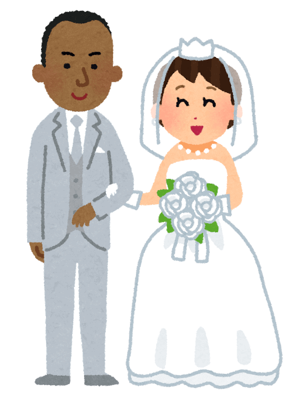 illustration  of couple getting  married