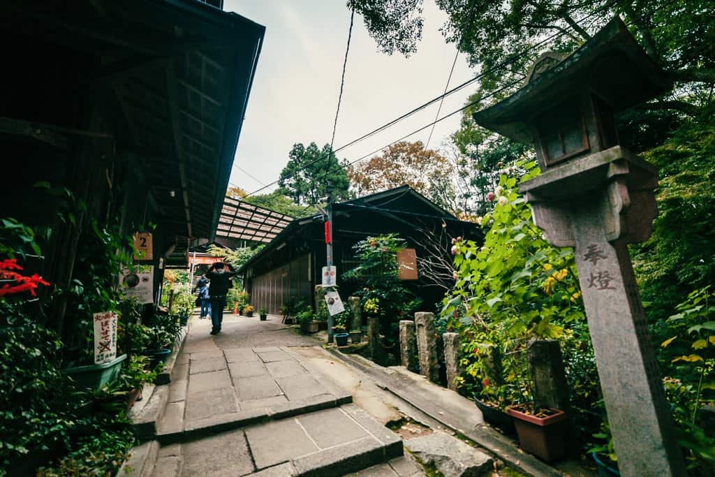 view of japanese shrine walkway at Fushimi Inari Taisha