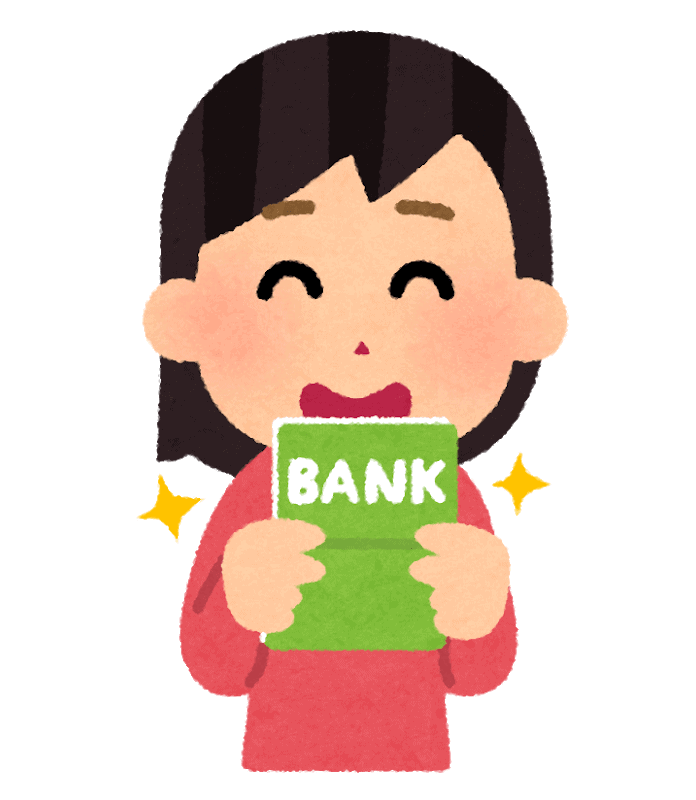 bankbook from bank account in Japan
