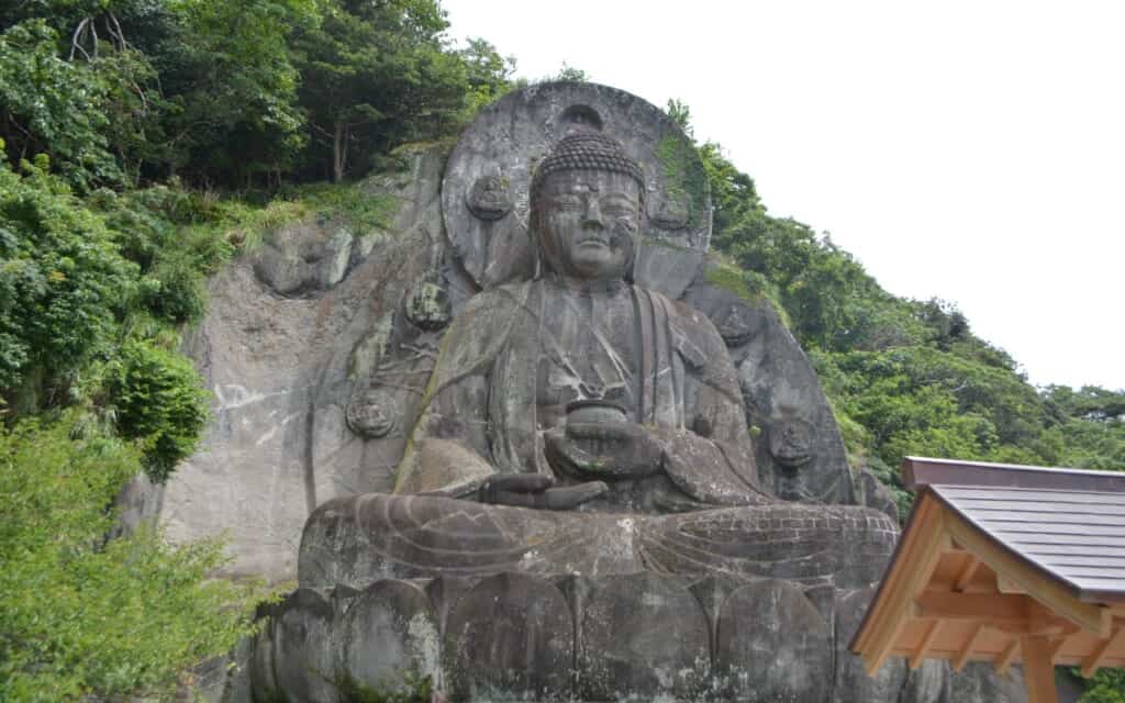 Stone statue of a Buddha at Nihon-ji Temple