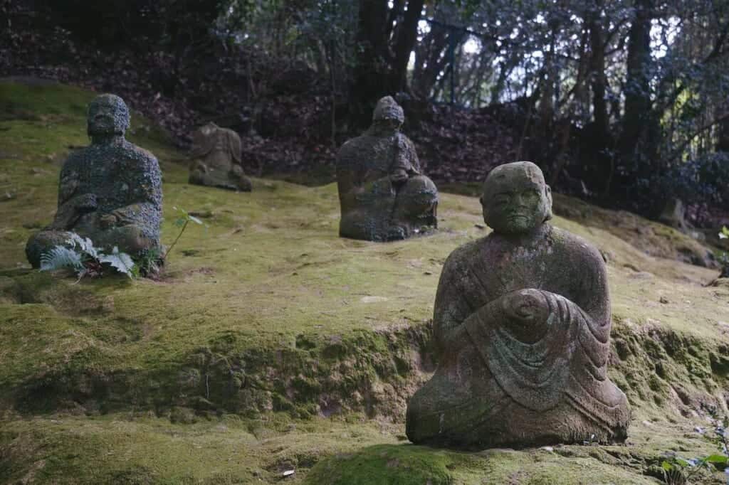 Statue of Buddha's disciples in Japan
