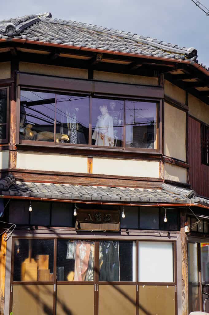 yokais through the window in kyoto