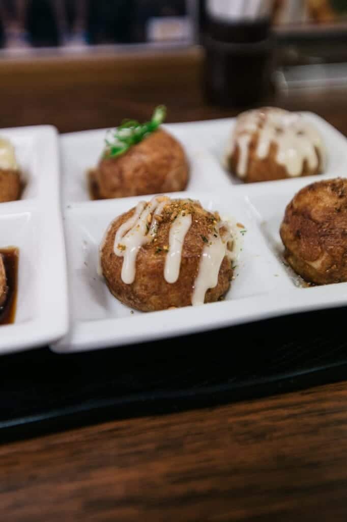 takoyaki, one of Osaka's top  foods