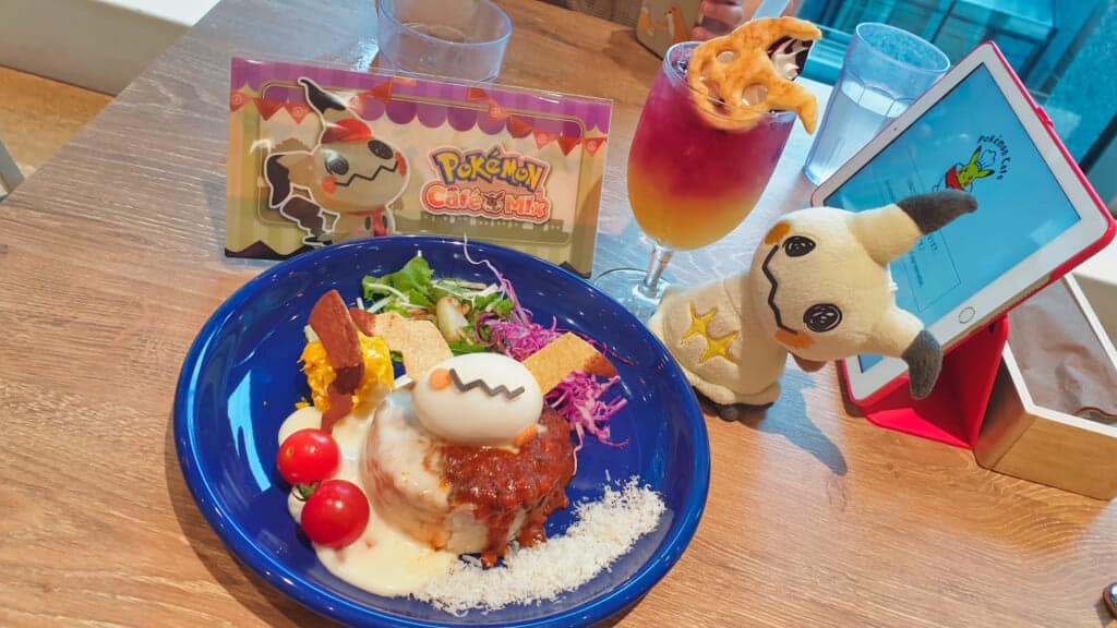 Pokemon café menu during Halloween in Japan