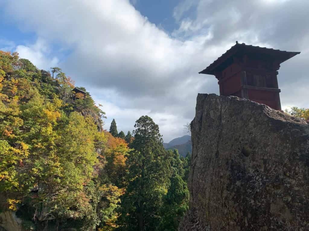 Yamadera greets the fall colors in late October