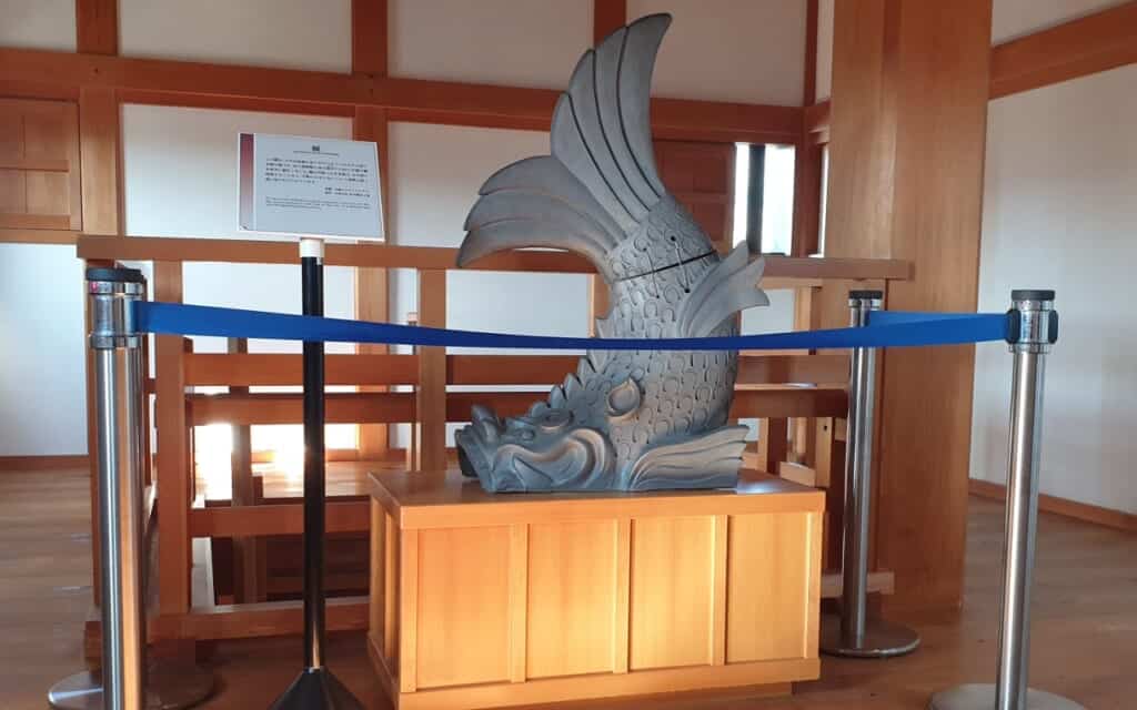 Carp statue inside Ozu Castle