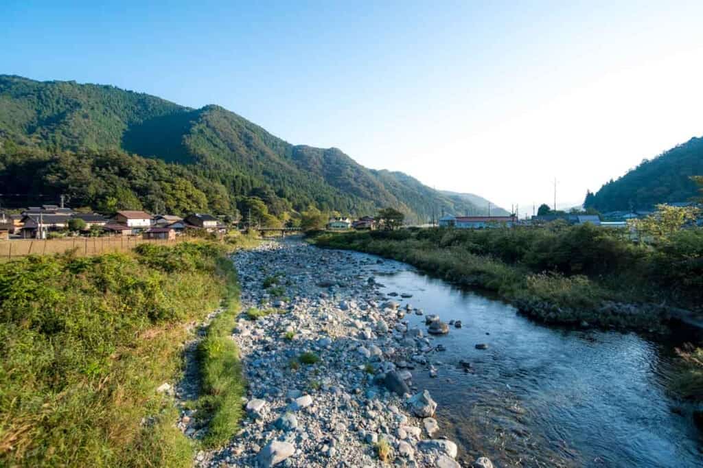 river view in old Japanese village
