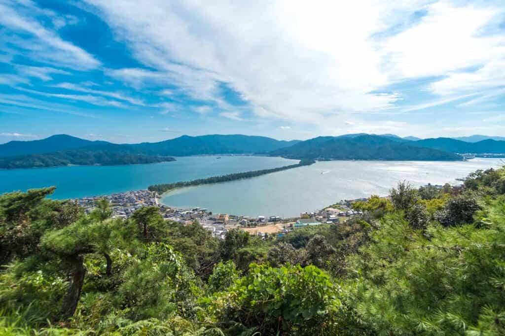view of Amanohashidate, one of Japan's top three scenic spots