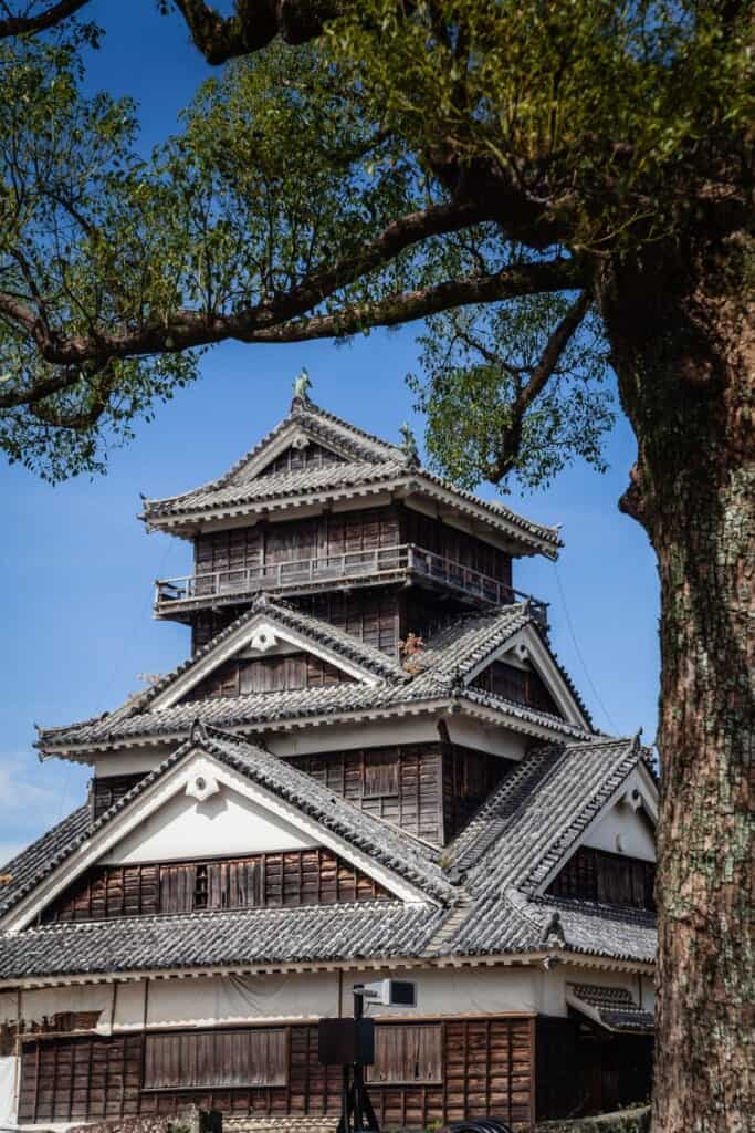 Original turret in Kumamoto Castle in Japan