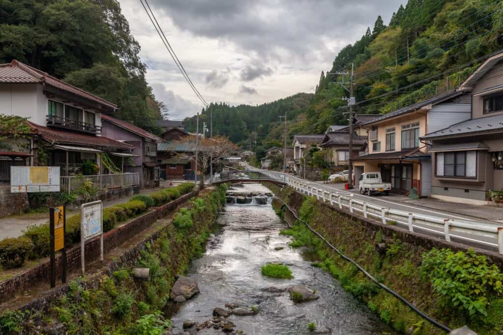 onsen town in Kumamoto, Japan